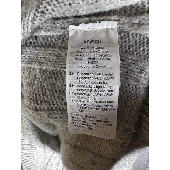 Madewell Donegal Rolled Mock Neck Short Sweater Dress Womens XS Gray Wool Blend - Picture 4 of 16
